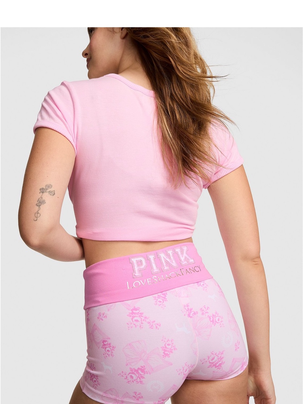 PINK Victoria's Secret X Love Shack Fancy Micro Fold over Shorts